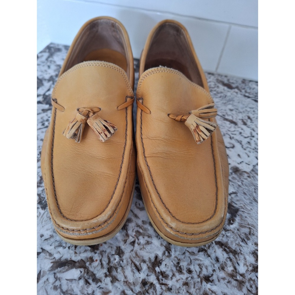 Bally yellow leather‎ loafers size 7.5 vintage